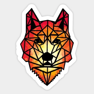 Geometric Wolf Sticker